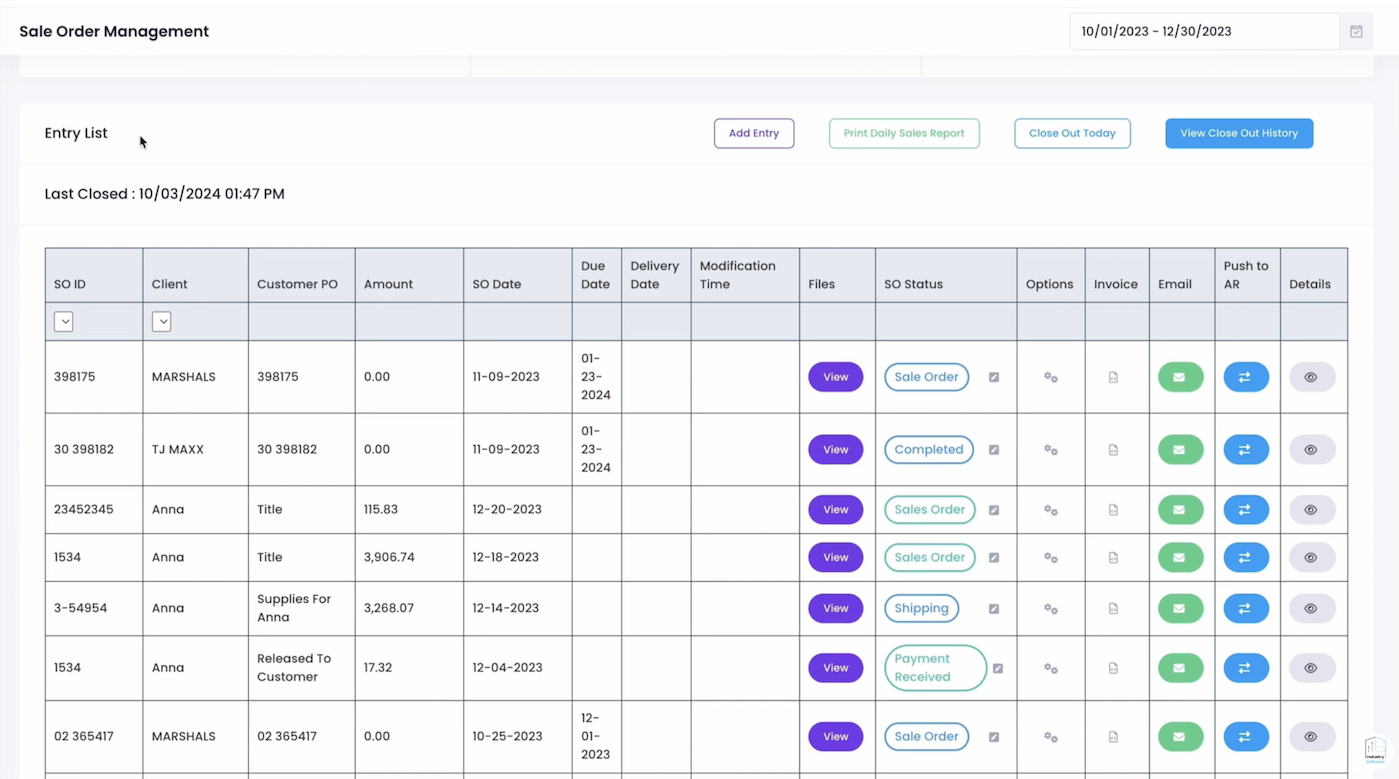 Order Status Lifecycle Management